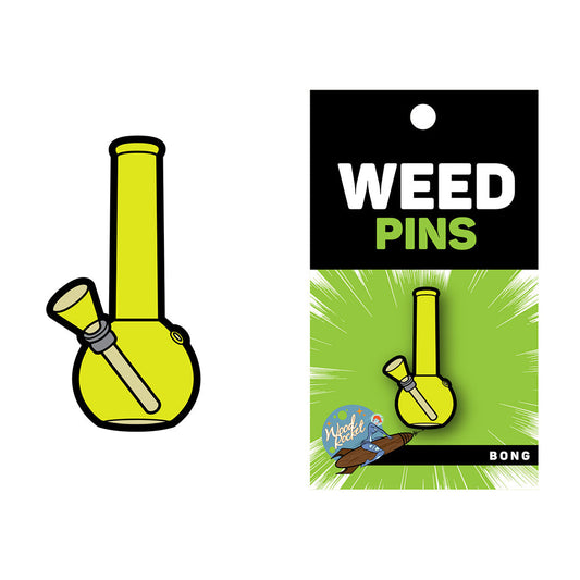 Wood Rocket Weed Pin Bong – Soft Enamel Lapel Pin – Assorted Colors