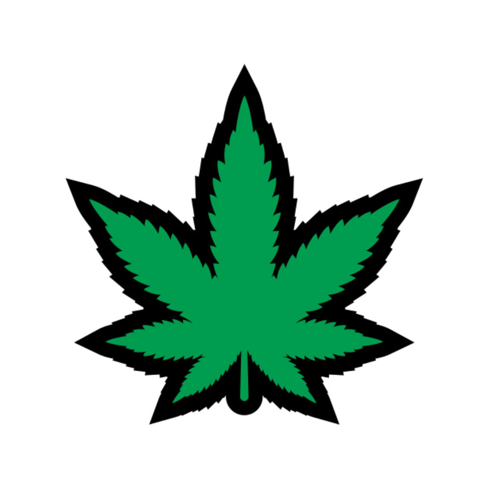 Wood Rocket Green Marijuana Leaf Enamel Lapel Pin