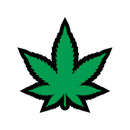 Wood Rocket Green Marijuana Leaf Enamel Lapel Pin