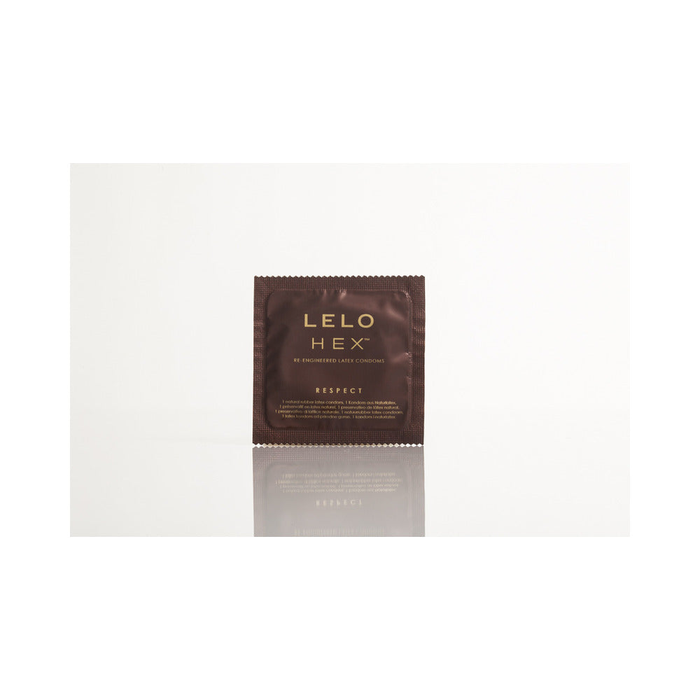 LELO HEX Respect XL Lubricated Latex Condoms – Clear – 3-Pack