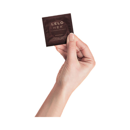 LELO HEX Respect XL Lubricated Latex Condoms – Clear – 3-Pack