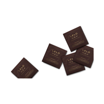 LELO HEX Respect XL Lubricated Latex Condoms – Clear – 12-Pack