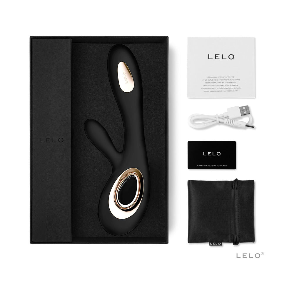 LELO SORAYA WAVE Rechargeable Rabbit Vibrator – Black