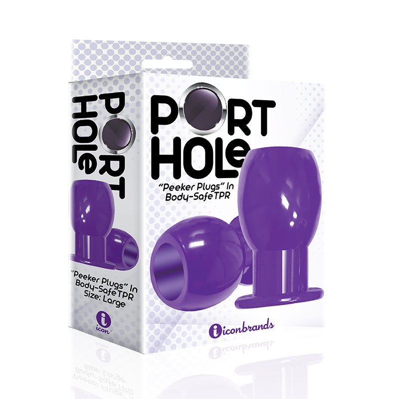 Icon Port Hole Hollow Butt Plug – Purple
