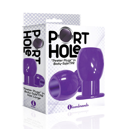 Icon Port Hole Hollow Butt Plug – Purple