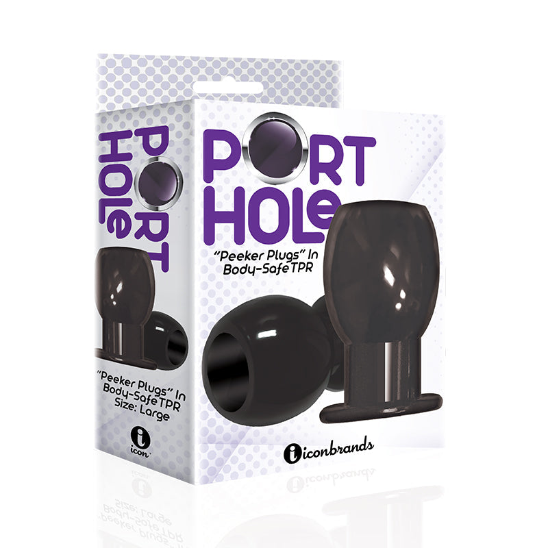 Icon Port Hole Hollow Butt Plug – Black