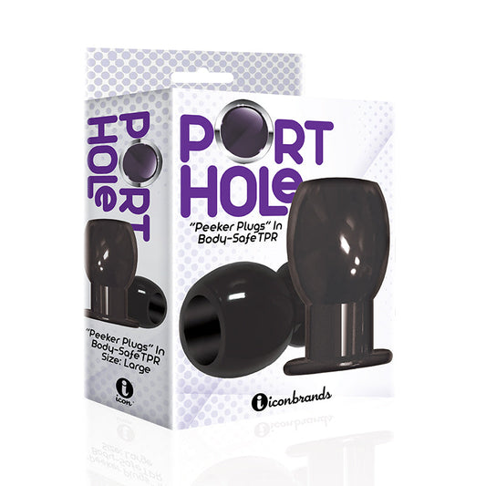 Icon Port Hole Hollow Butt Plug – Black