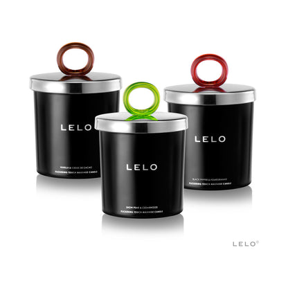 LELO Massage Candle - Black Pepper & Pomegranate Scent - Massage Oil Candle