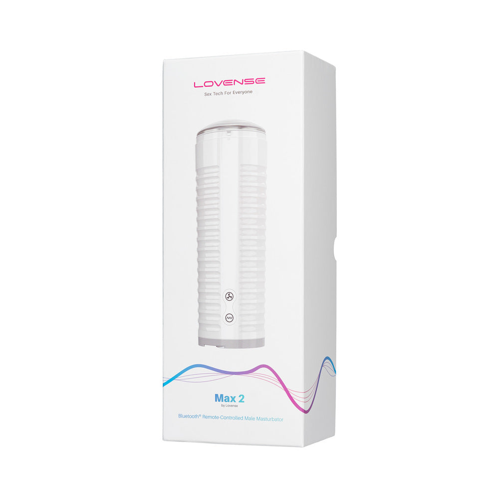 Lovense Max 2 Bluetooth App-Controlled Vibrating and Suction Masturbator – White