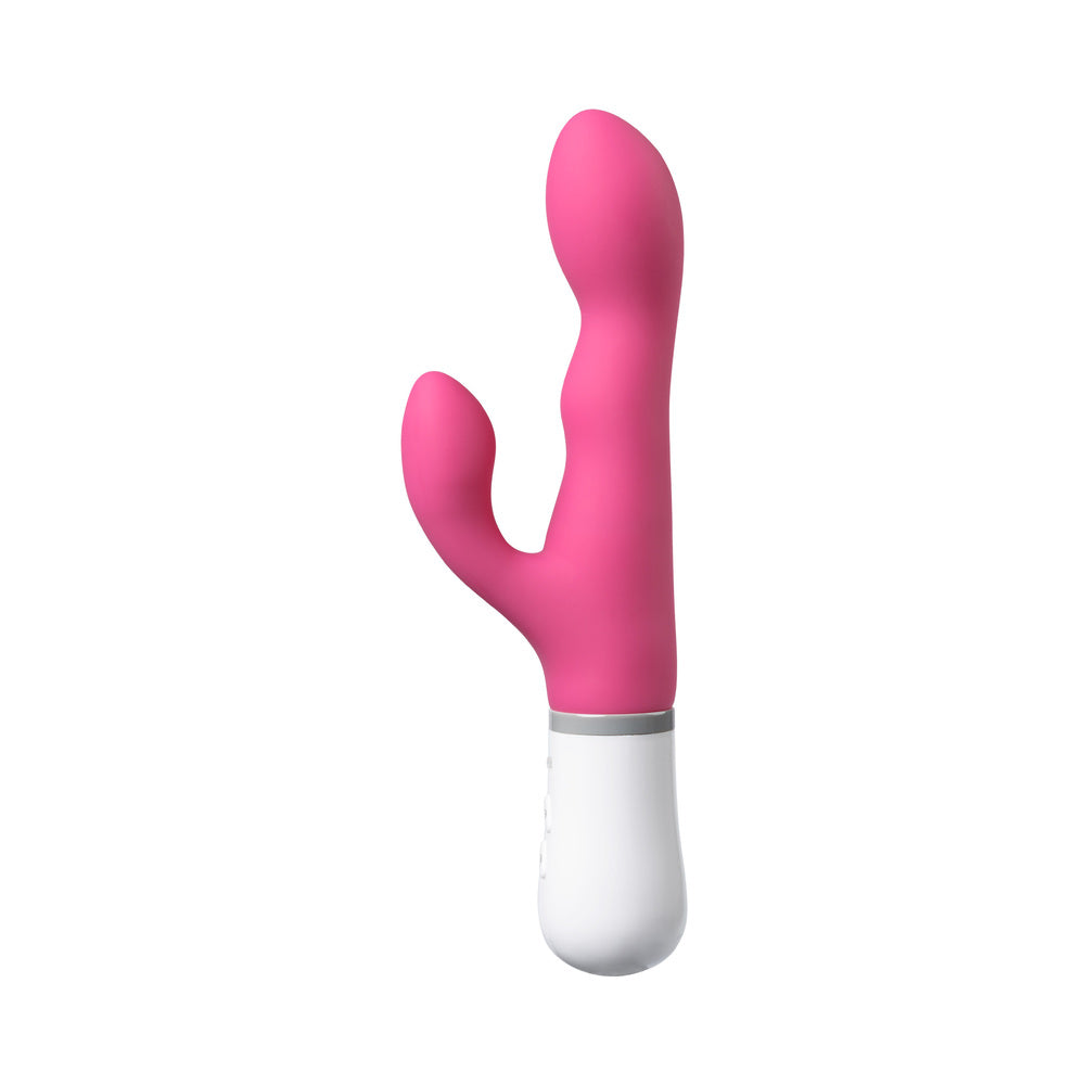 Lovense Nora Bluetooth Remote-Controlled Rabbit Vibrator with Rotating Head – Hot Pink