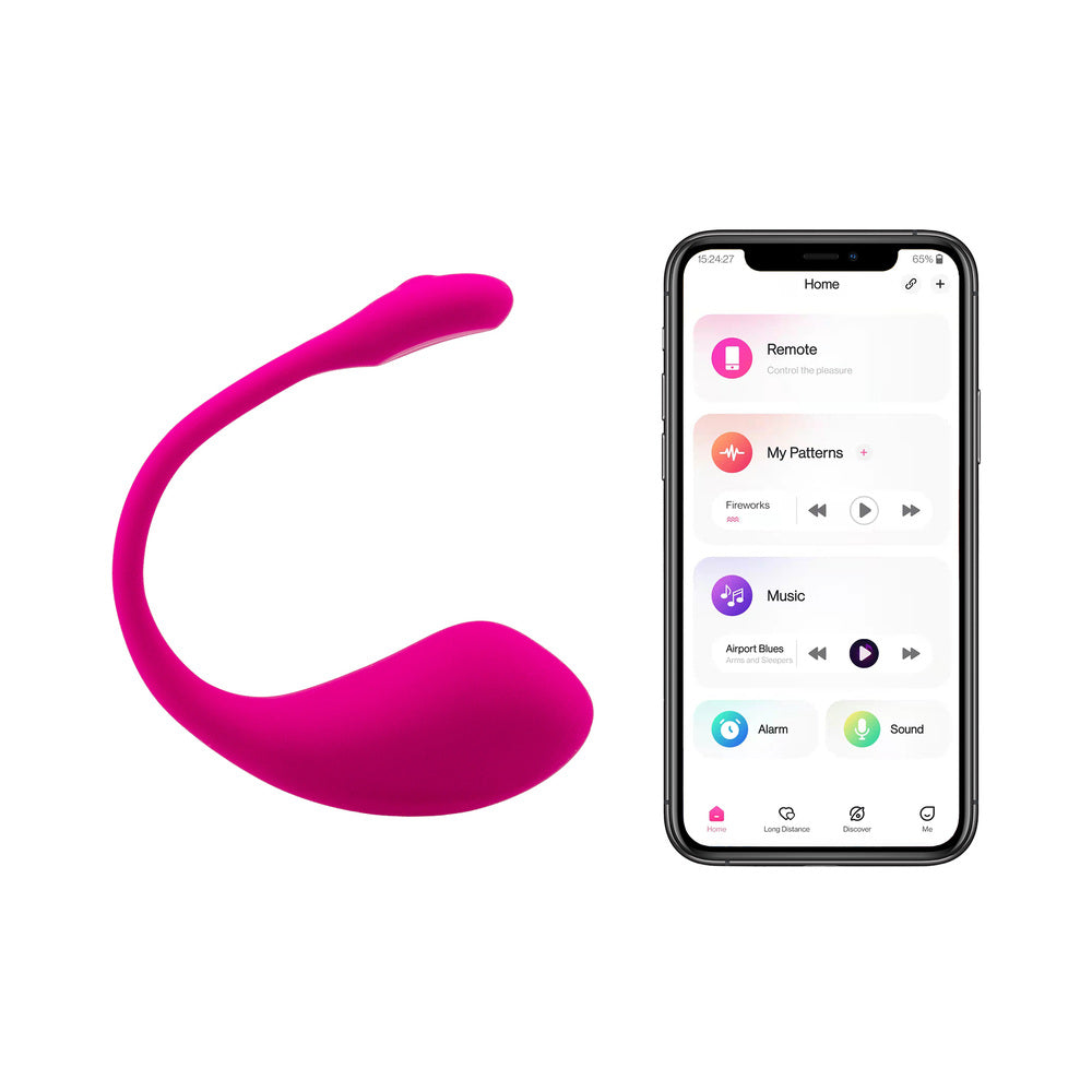 Lovense Lush 2 Bluetooth Remote-Controlled Egg Vibrator – Hot Pink