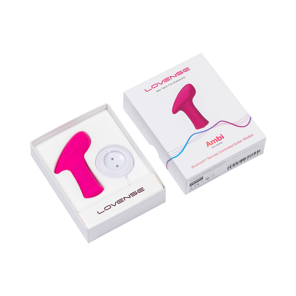 Lovense Ambi Bluetooth Programmable Bullet Vibrator - Hot Pink