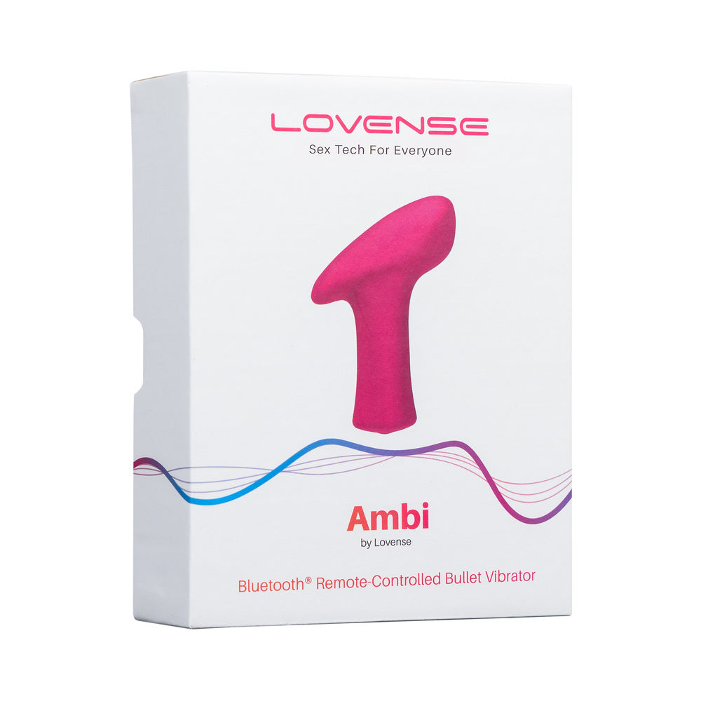 Lovense Ambi Bluetooth Programmable Bullet Vibrator - Hot Pink