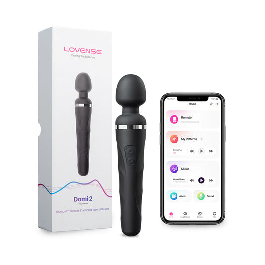 Lovense Domi 2 Programmable Wand Vibrator - Black