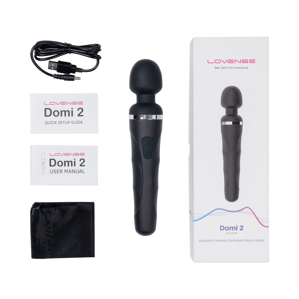 Lovense Domi 2 Programmable Wand Vibrator - Black