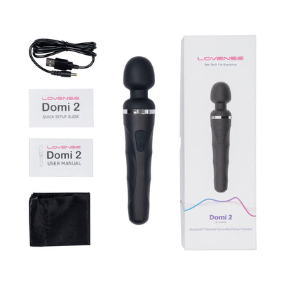 Lovense Domi 2 Programmable Wand Vibrator - Black