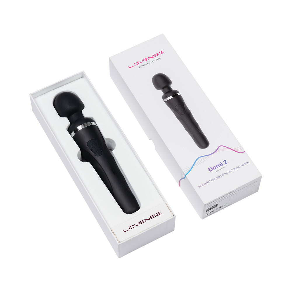 Lovense Domi 2 Programmable Wand Vibrator - Black