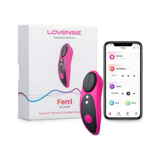 Lovense Ferri Bluetooth Remote-Controlled Panty Vibrator – Hot Pink
