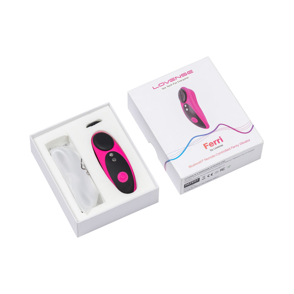 Lovense Ferri Bluetooth Remote-Controlled Panty Vibrator – Hot Pink