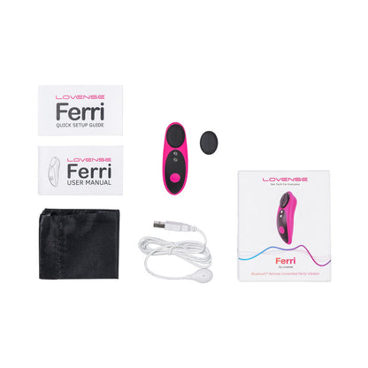 Lovense Ferri Bluetooth Remote-Controlled Panty Vibrator – Hot Pink