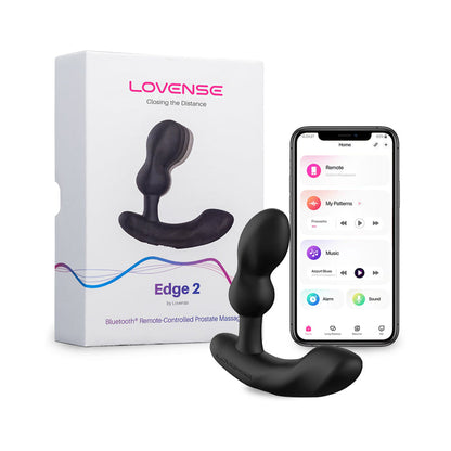 Lovense Edge 2 Adjustable Prostate Massager with Bluetooth Control - Black