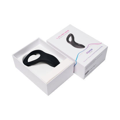 Lovense Diamo Bluetooth Remote-Controlled Vibrating Cockring – Black