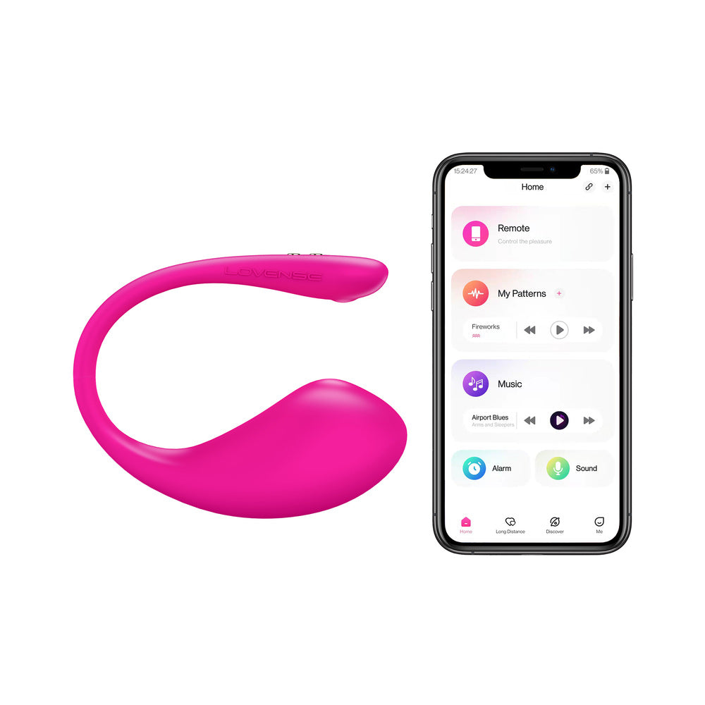 Lovense Lush 3 Bluetooth Remote-Controlled Egg Vibrator – Hot Pink