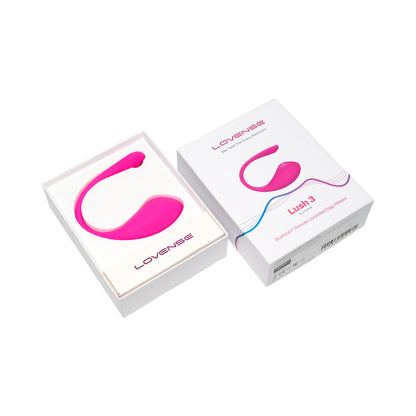 Lovense Lush 3 Bluetooth Remote-Controlled Egg Vibrator – Hot Pink