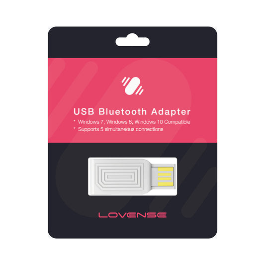 Lovense USB Bluetooth Adapter for Connecting Lovense Toys to Windows PC - White