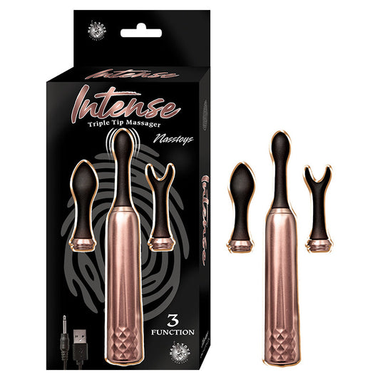 Intense Triple Tip Massager - Rose Gold - Multi-Function Massager