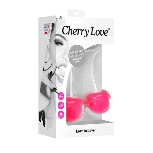 Love to Love Cherry Love Silicone Kegel Balls – Hot Pink