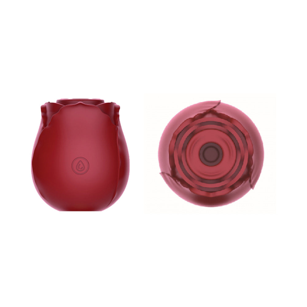 inBloom Rosales Sucking Vibrator – Red – 10-Function Air Pulsation Stimulator
