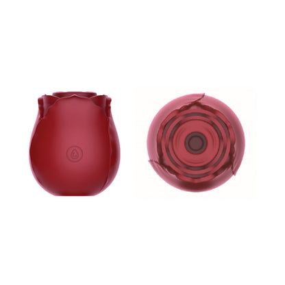 inBloom Rosales Sucking Vibrator – Red – 10-Function Air Pulsation Stimulator