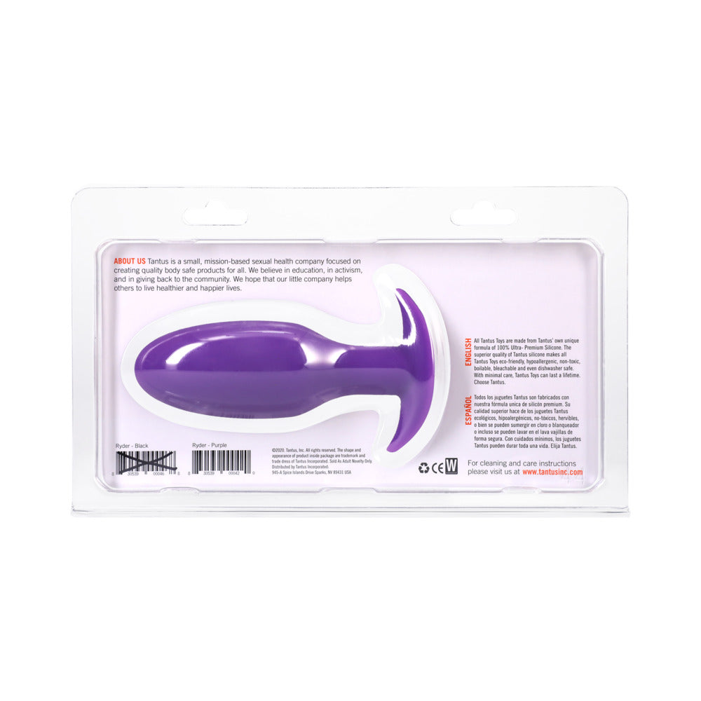 Tantus Ryder Anal Plug – Purple – Silicone – Intermediate Size