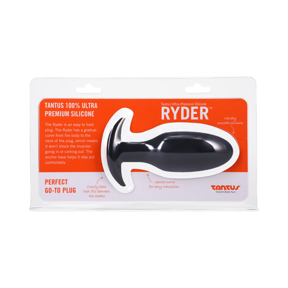 Tantus Ryder Anal Plug – Intermediate Size, Gradual Curve, Black