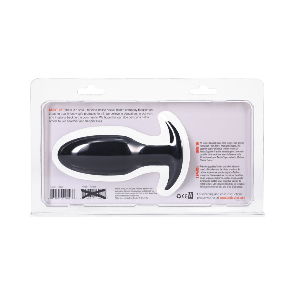 Tantus Ryder Anal Plug – Intermediate Size, Gradual Curve, Black