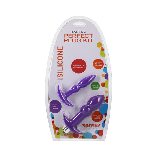 Tantus Perfect Plug Anal Plug Kit with Vibrator – Lilac
