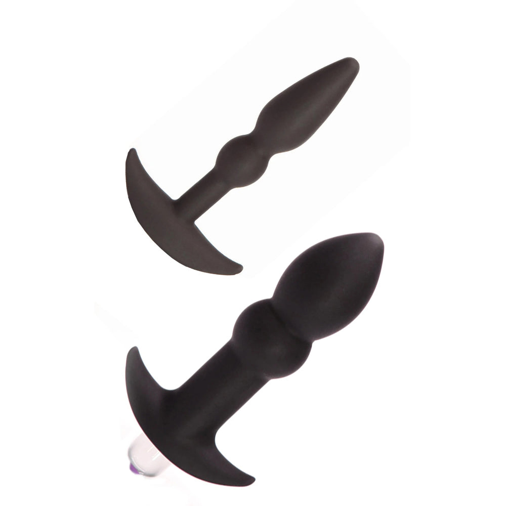 Tantus Perfect Plug Anal Plug Kit – Black – Beginner-Friendly with Vibrating Option