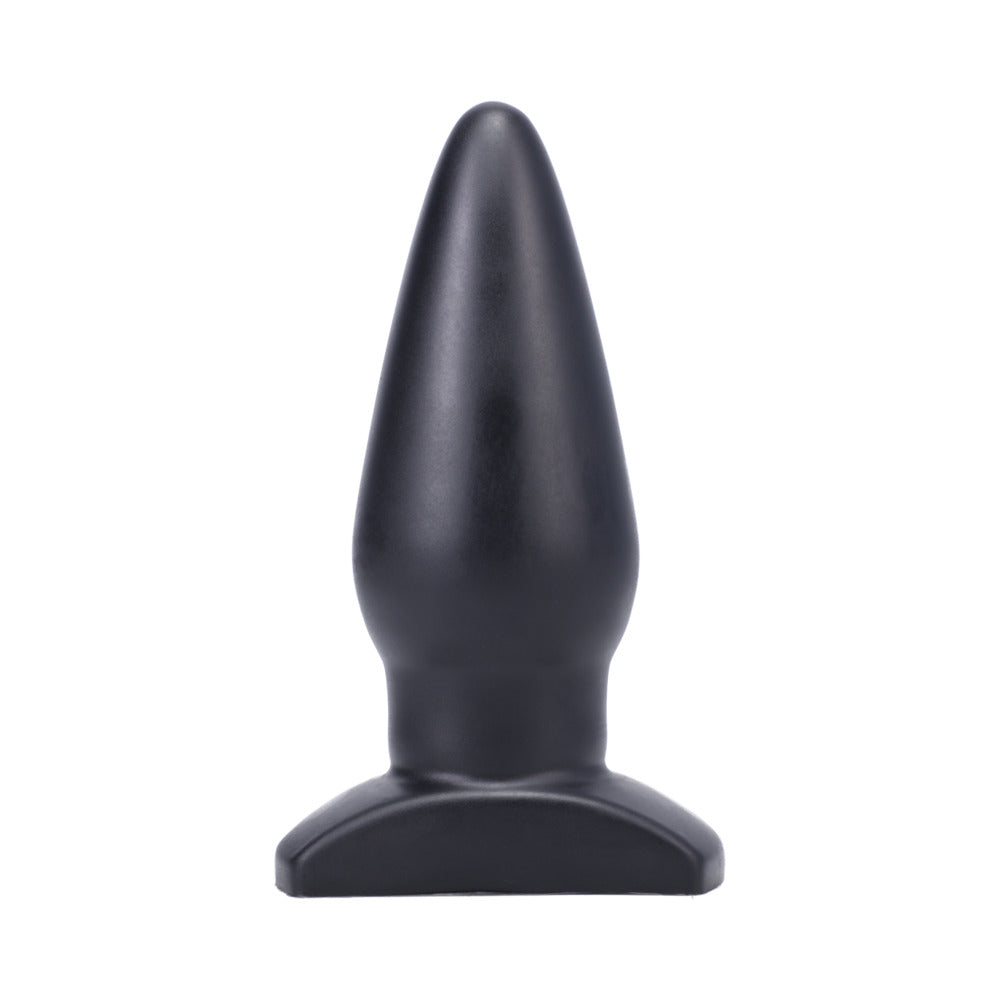 Tantus Ringo Anal Plug – Traditional Style Anal Plug with Curved Anchor – Black