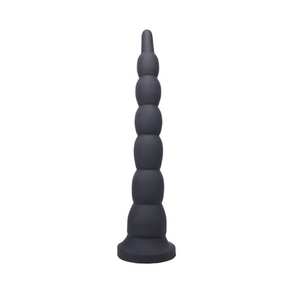 Tantus Cowboy Beaded Dildo – 17" Silicone Anal Toy – Black