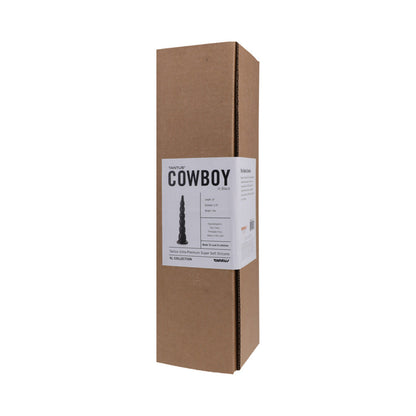 Tantus Cowboy Beaded Dildo – 17" Silicone Anal Toy – Black