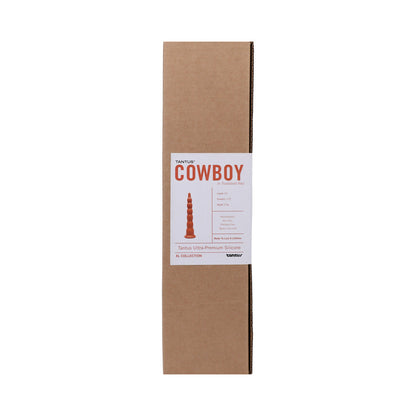 Tantus Cowboy Beaded Dildo 17" with Multiple Bulbs - Garnet
