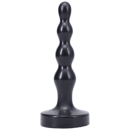 Tantus Ripple Small Beaded Anal Plug – Black – Health-Grade Silicone