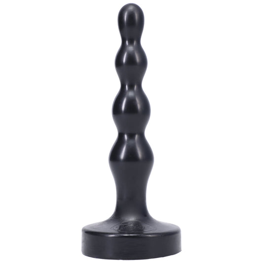 Tantus Ripple Small Beaded Anal Plug – Black – Health-Grade Silicone