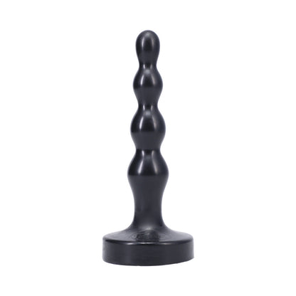 Tantus Ripple Small Beaded Anal Plug – Black – Health-Grade Silicone