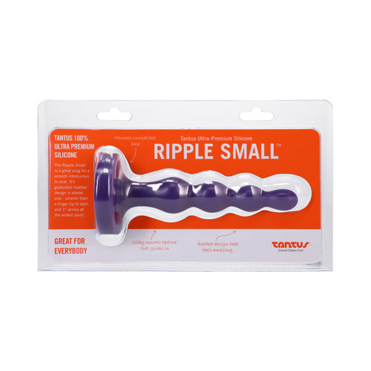 Tantus Ripple Small Beaded Anal Plug – Purple – Flexible Silicone