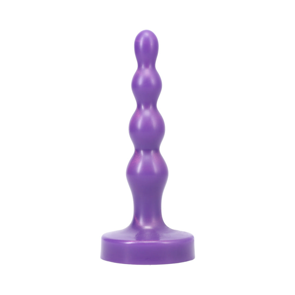 Tantus Ripple Small Beaded Anal Plug – Purple – Flexible Silicone