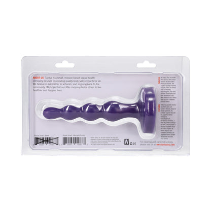 Tantus Ripple Small Beaded Anal Plug – Purple – Flexible Silicone