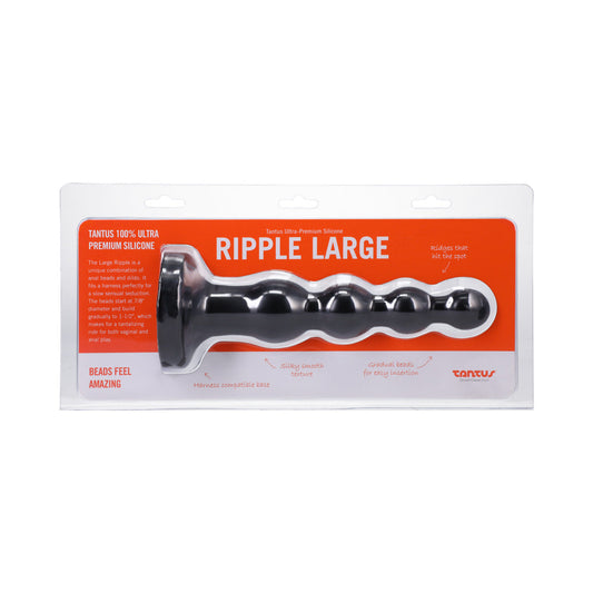 Tantus Ripple Large Beaded Anal Plug – Black