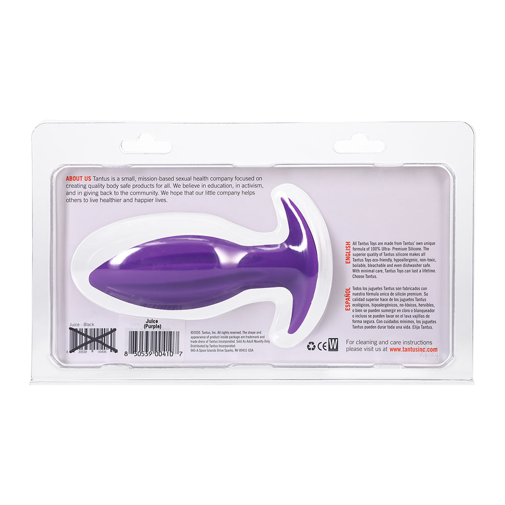 Tantus Juice Anal Plug – Purple – Advanced Beginner Design with Grooves